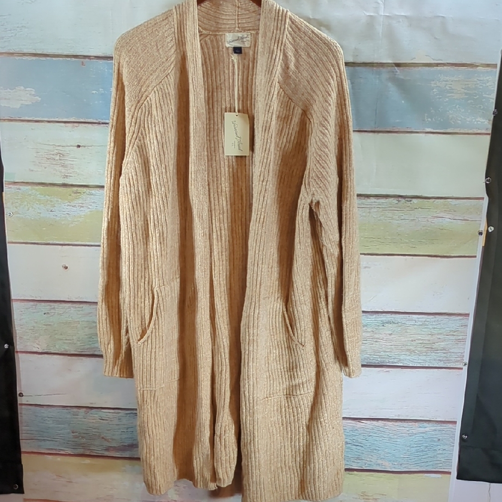 NWT Universal Thread Women's Beige Open Front Cardigan Sweater